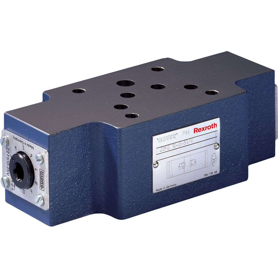 R900517812 Z2FS 10-5-3X/V Check valve, sandwich plate, size 10 Industrial hydraulic use. Unpacked Weight: approx. 2.6 kg