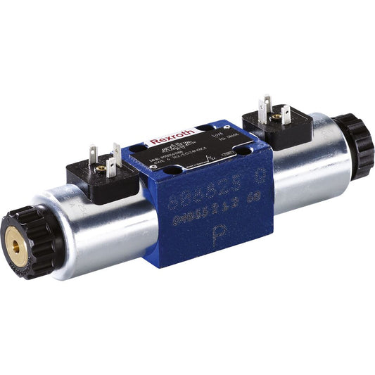 R900977974 4WE 6 E6X/EG24K4QRABG24E Directional spool valve, direct operated, size 6 Industrial hydraulic use. Unpacked Weight: approx. 1.6 kg