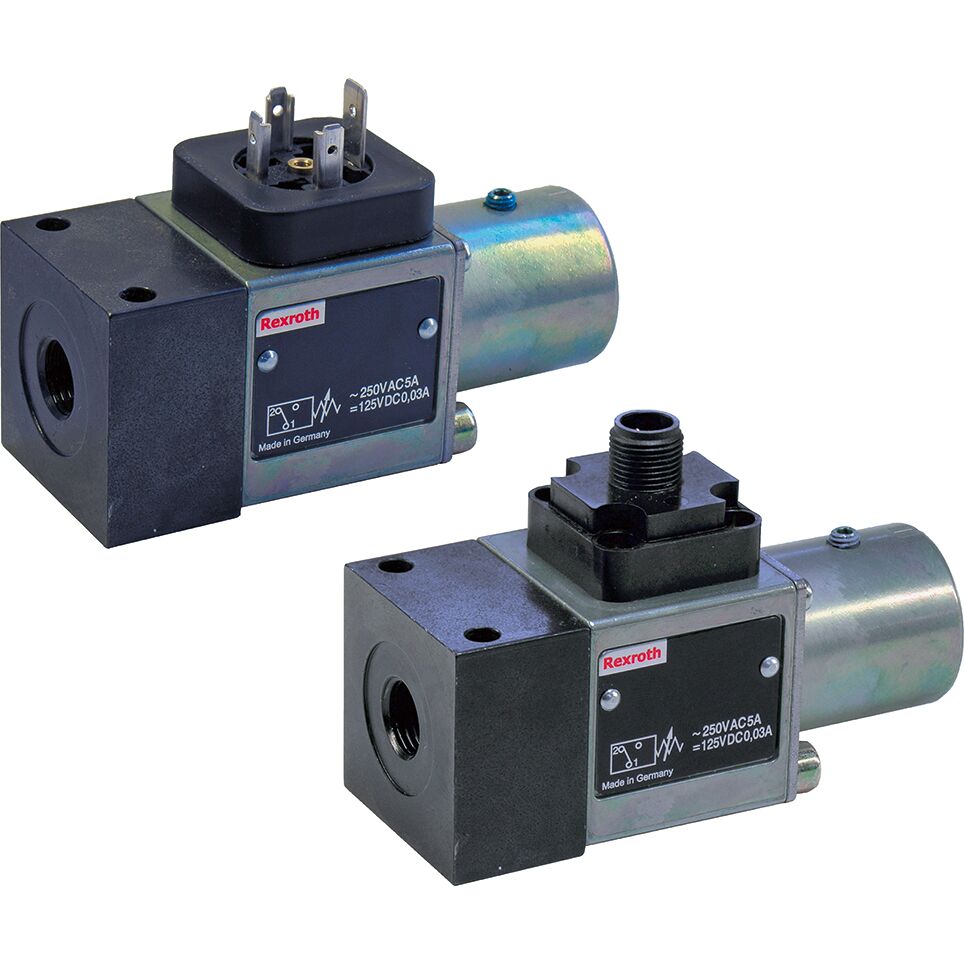R901102721 PRESSURE SWITCH HED 8 OP-2X/200K14 Piston-type pressure switch, 200 bar Industrial hydraulic use. Unpacked Weight: approx. 0.7 kg