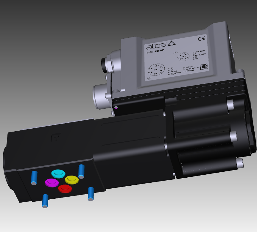 FLOW VALVES ATOS QVHZO-TEB-SN-NP-06/12 TEB basic execution with analog reference signal or IO-Link interface for digital reference signals, valve settings, and realtime diagnostics
