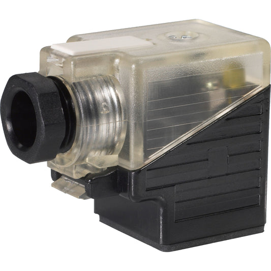 R901080794 PLUG-IN CONNECTOR (Z24 series variant) Mating connector for solenoid valves. OEM accessory. Industrial use. Unpacked Weight: approx. 0.050 kg